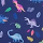 Ткань синие динозаврики DINO-BL